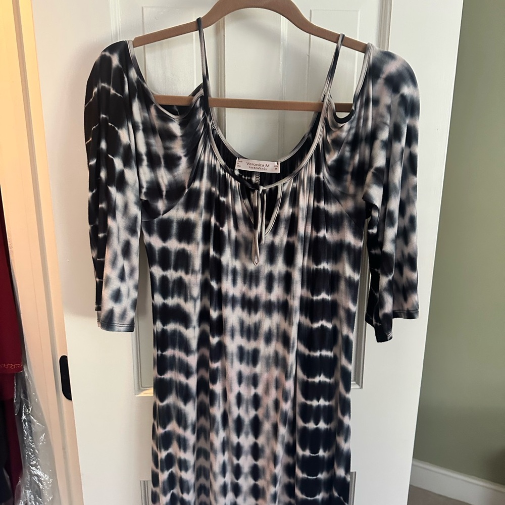 Veronica M Monochrome Tie-Dye Dress